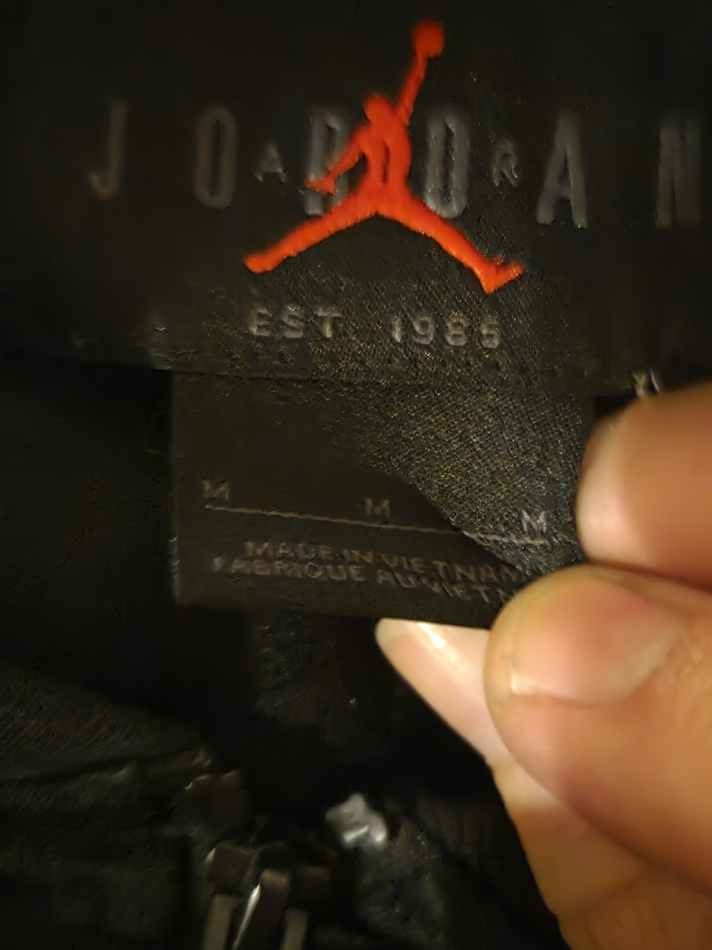 Jordan Men's Black Puffer Jacket with Red Jumpman Logo
